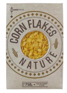 CORN FLAKES LEADER PRICE NATURE 375G