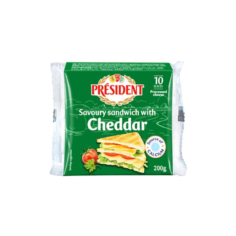 FROMAGE CHEDDAR SAVOURY SANDWICH PRESIDENT 200G