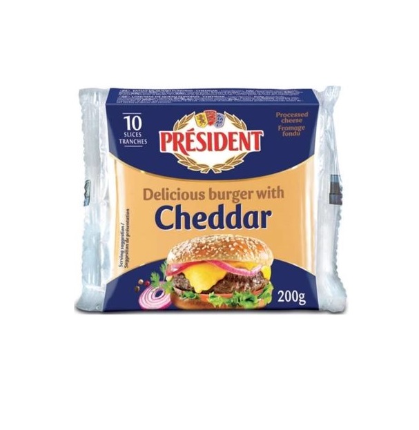 FROMAGE CHEDDAR DELICIOUS BURGER PRESIDENT 200G