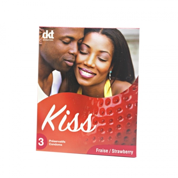 PRESERVATIF KISS FRAISE 3PCS