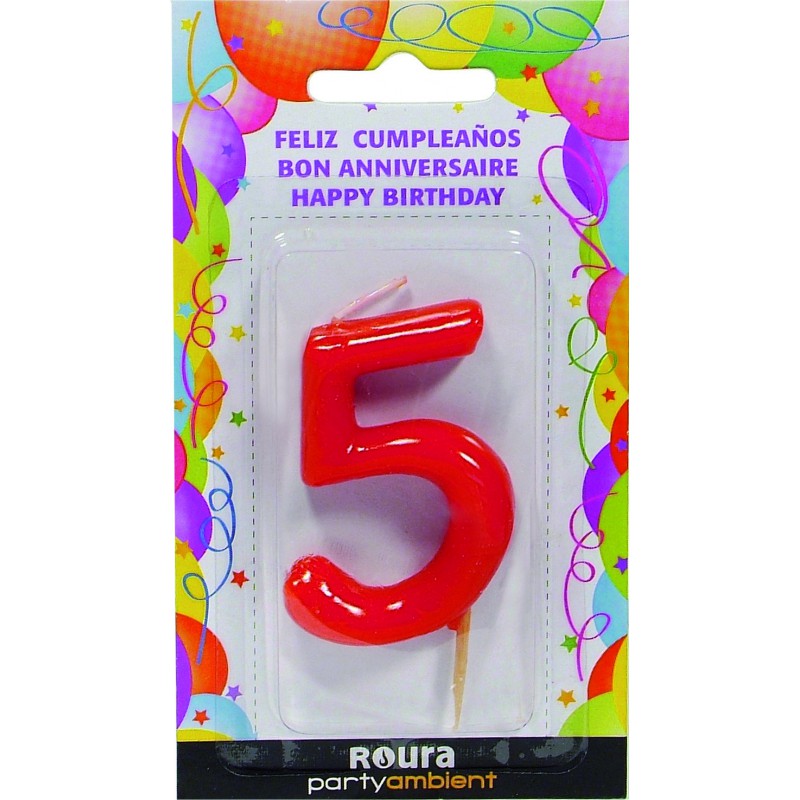 BOUGIE ANNIVERSAIRE ROURA Nº5 (T)