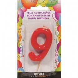 BOUGIE ANNIVERSAIRE ROURA Nº9 (T)