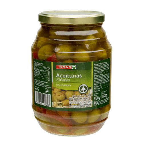 OLIVES SPAR ALIÑADA CTAL 950 GR