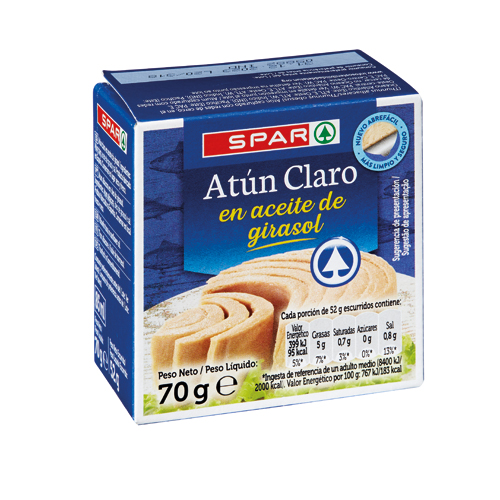 TUNA SPAR LIGHT GIRAS RO85 6X70G> EX