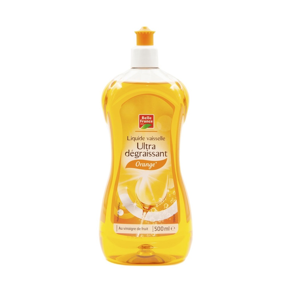 LIQUIDE VAISSELLE ULTRA DEGRAISSANT ORANGE BELLE FRANCE 500ML