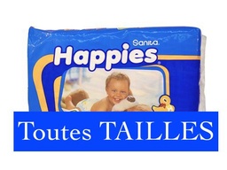 COUCHES BEBE LARGES HAPPIES 9-18KG