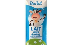 LAIT LIQUIDE DEMI ECREME LE BON LAIT 1L