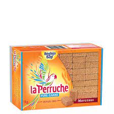 SUCRE ROUX EN MORCEAUX LA PERRUCHE PURE CANNE BEGHIN SAY 1KG