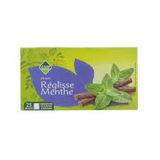 THE REGLISSE MENTHE LEADER PRICE 40G 25 SACHETS